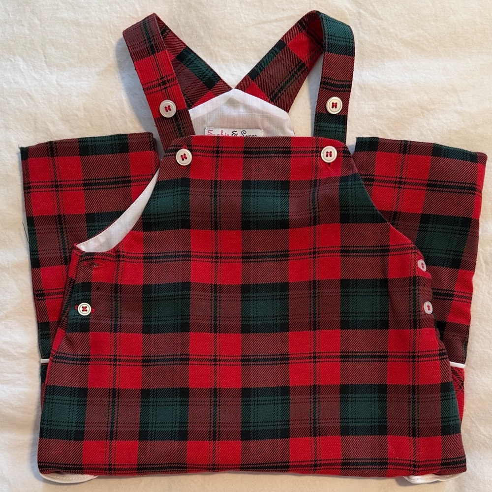 Sophie & Lucus plaid 18 month overalls